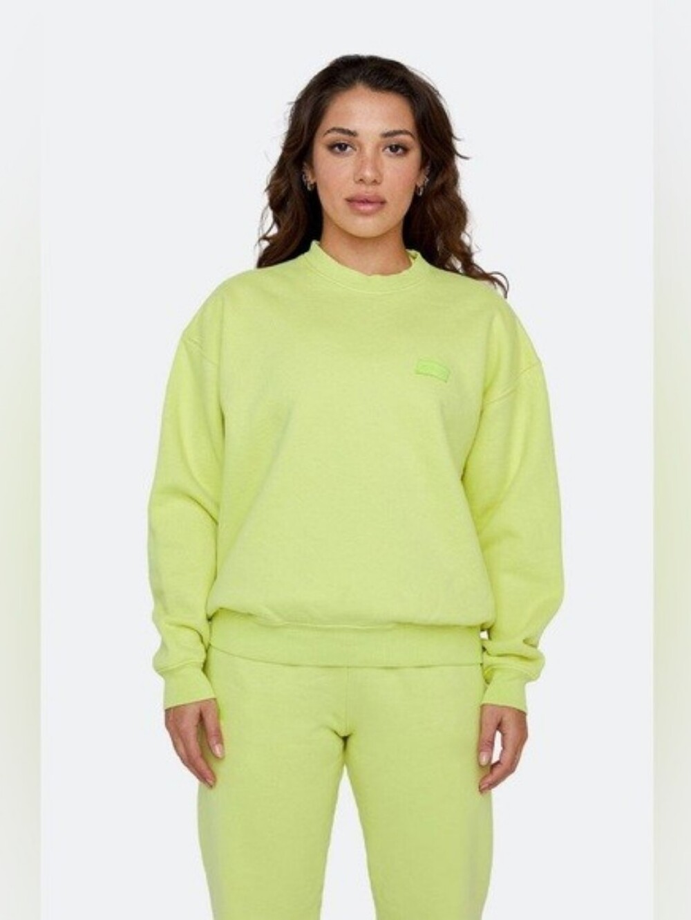 Set Active Oversized Heavyweight Crew Neck Sweater Women’s Size Small Athletic